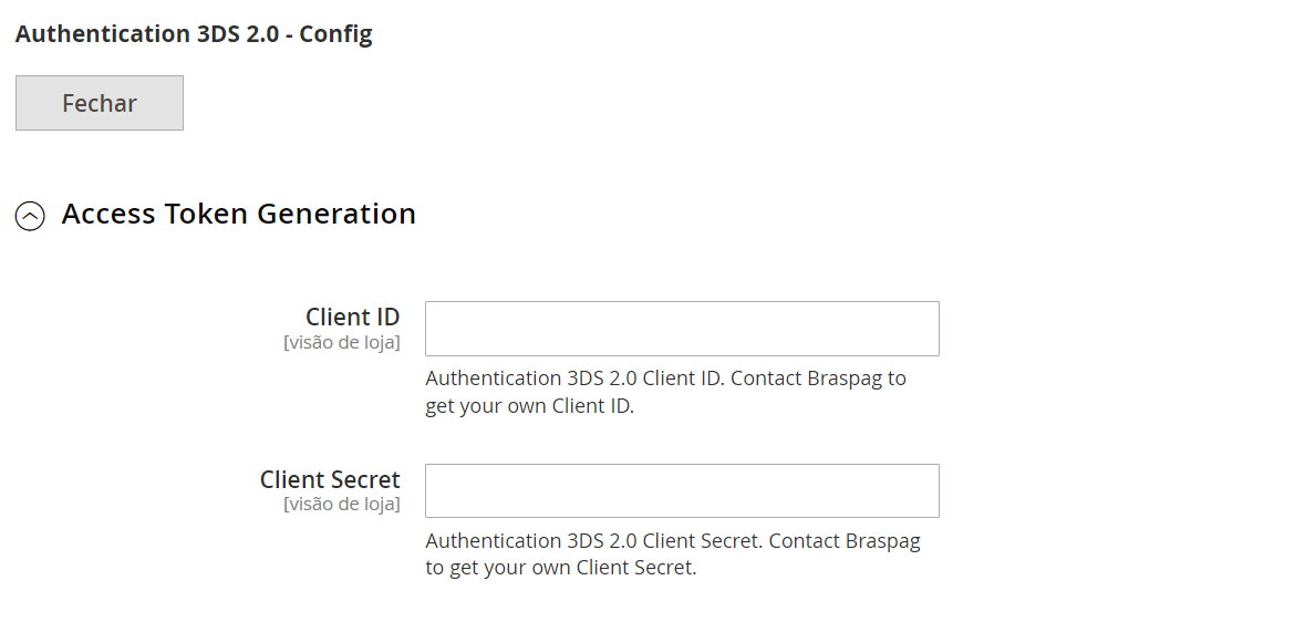 Authentication 3DS 2.0 Config